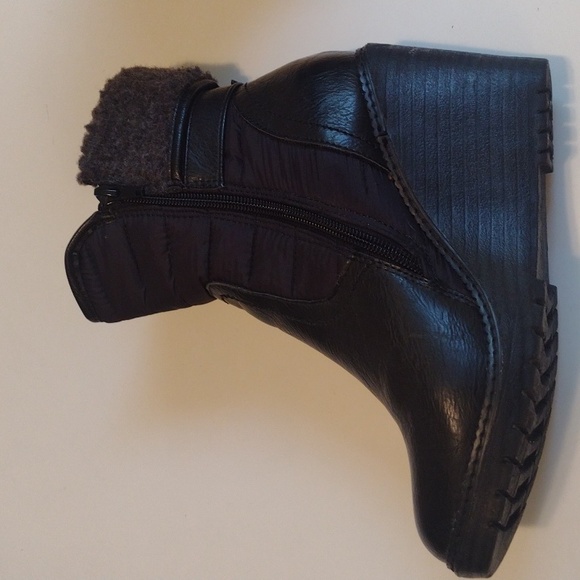 Aliandra Black Wedge Heel Black Winter Fall Boots Size 6 - Picture 12 of 16